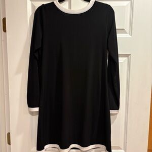Michael Kors Black Shift Dress with White Trim